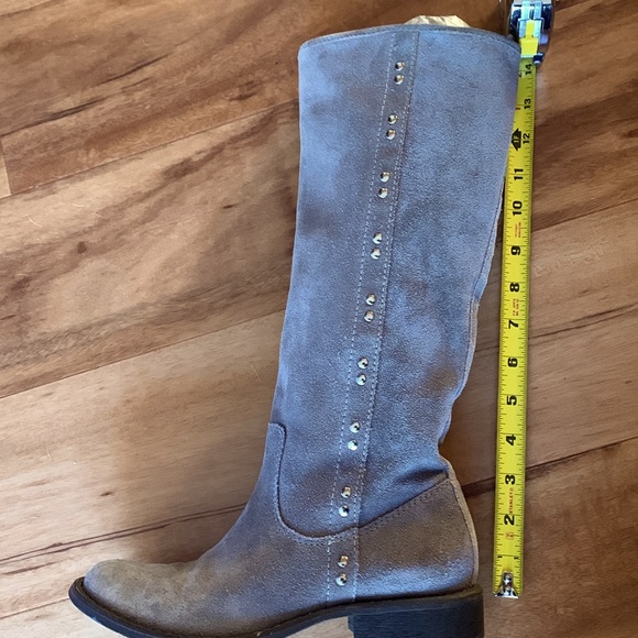 Genuine grey suede Carlos Santana tall boot, sz 6.5 - Picture 7 of 8